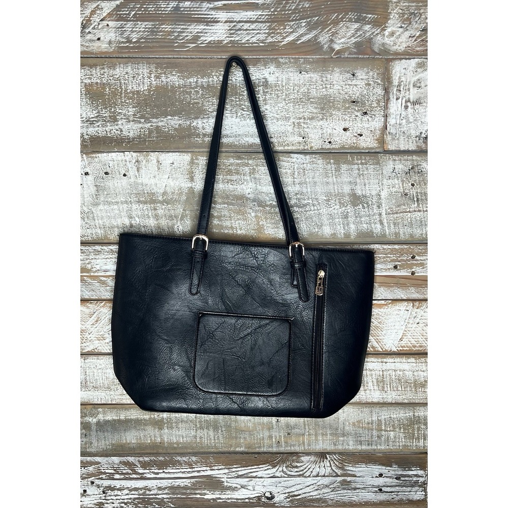 Montana‎ West womens animal print leather shoulder bag black - Picture 2 of 5